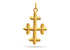 Sterling Silver Vermeil Artisan Hammered Coptic Cross Pendant, (AF-517)